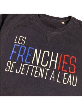Stanley Stella Les Frenchies Cotton Crew Neck Sweatshirt Navy Blue • Large/7